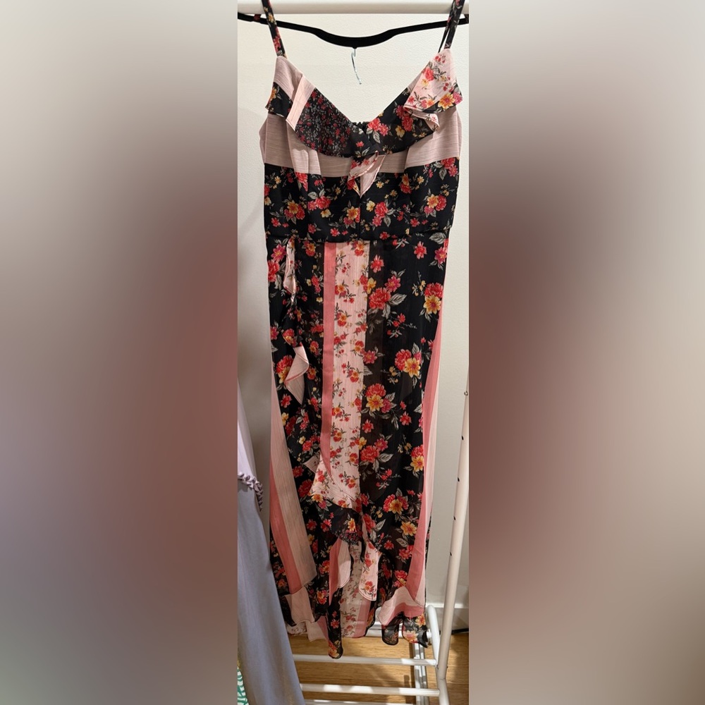 Kensie Black and Red Floral Dress